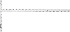 Johnson Level & Tool - 48" Blade Length x 1-1/2" Blade Width, 22" Base Length x 2" Base Width Aluminum Square - 0.008" Accuracy - Eagle Tool & Supply
