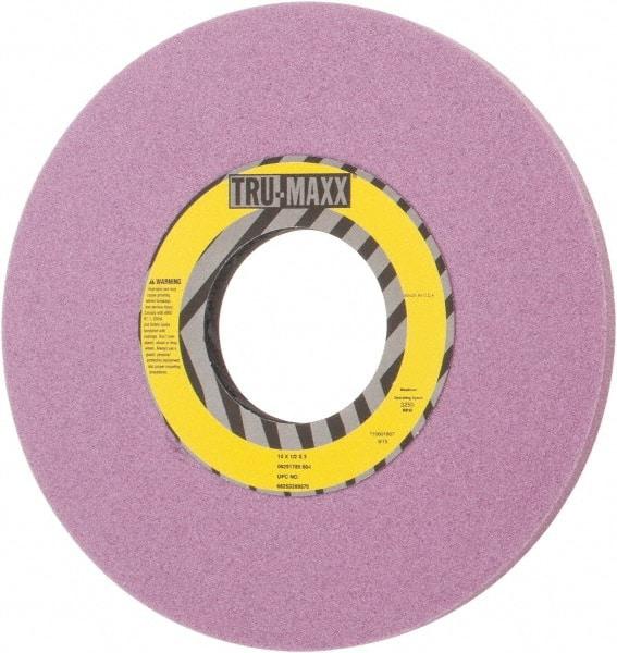 Tru-Maxx - 10" Diam x 3" Hole x 1/2" Thick, I Hardness, 60 Grit Surface Grinding Wheel - Aluminum Oxide, Type 1, Medium Grade, 3,250 Max RPM, Vitrified Bond, No Recess - Eagle Tool & Supply