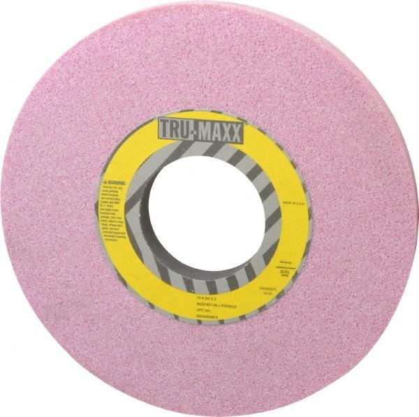Tru-Maxx - 10" Diam x 3" Hole x 3/4" Thick, J Hardness, 60 Grit Surface Grinding Wheel - Aluminum Oxide, Type 1, Medium Grade, 3,250 Max RPM, Vitrified Bond, No Recess - Eagle Tool & Supply