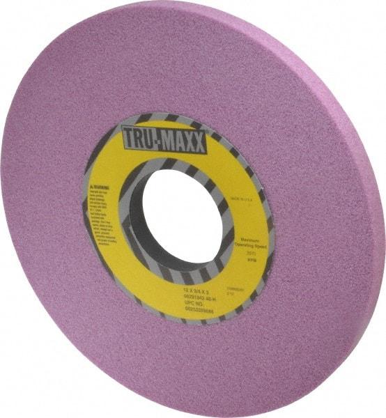 Tru-Maxx - 12" Diam x 3" Hole x 3/4" Thick, H Hardness, 46 Grit Surface Grinding Wheel - Aluminum Oxide, Type 1, Coarse Grade, 2,070 Max RPM, Vitrified Bond, No Recess - Eagle Tool & Supply