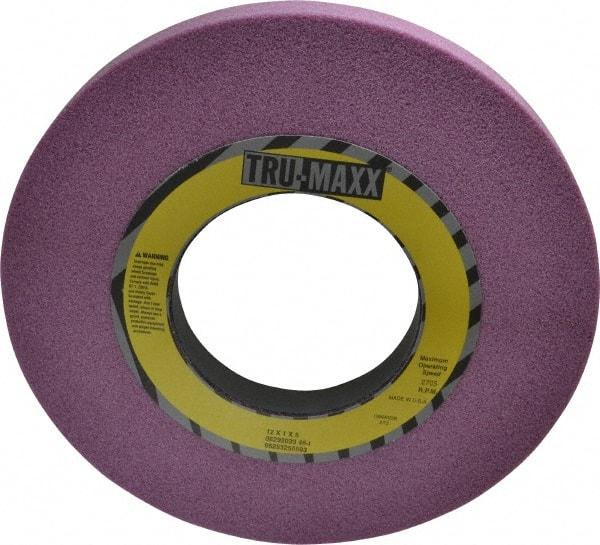 Tru-Maxx - 12" Diam x 5" Hole x 1" Thick, I Hardness, 46 Grit Surface Grinding Wheel - Aluminum Oxide, Type 1, Coarse Grade, 2,705 Max RPM, Vitrified Bond, No Recess - Eagle Tool & Supply