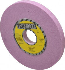 Tru-Maxx - 6" Diam x 1-1/4" Hole x 1/2" Thick, J Hardness, 60 Grit Surface Grinding Wheel - Aluminum Oxide, Type 1, Medium Grade, 5,410 Max RPM, Vitrified Bond, No Recess - Eagle Tool & Supply