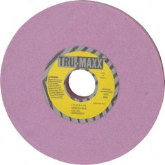 Tru-Maxx - 7" Diam x 1-1/4" Hole x 3/4" Thick, K Hardness, 60 Grit Surface Grinding Wheel - Aluminum Oxide, Type 1, Medium Grade, 3,600 Max RPM, Vitrified Bond, No Recess - Eagle Tool & Supply