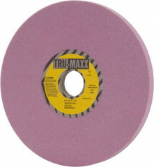 Tru-Maxx - 8" Diam x 1-1/4" Hole x 1/2" Thick, J Hardness, 80 Grit Surface Grinding Wheel - Aluminum Oxide, Type 1, Medium Grade, 3,600 Max RPM, Vitrified Bond, No Recess - Eagle Tool & Supply