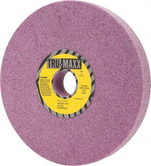 Tru-Maxx - 8" Diam x 1-1/4" Hole x 1" Thick, K Hardness, 46 Grit Surface Grinding Wheel - Aluminum Oxide, Type 1, Coarse Grade, 3,600 Max RPM, Vitrified Bond, No Recess - Eagle Tool & Supply
