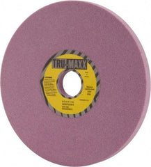 Tru-Maxx - 8" Diam x 1-1/4" Hole x 1/2" Thick, K Hardness, 60 Grit Surface Grinding Wheel - Aluminum Oxide, Type 1, Medium Grade, 3,600 Max RPM, Vitrified Bond, No Recess - Eagle Tool & Supply