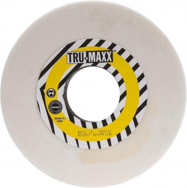 Tru-Maxx - 10" Diam x 3" Hole x 3/4" Thick, I Hardness, 46 Grit Surface Grinding Wheel - Aluminum Oxide, Type 1, Coarse Grade, 3,250 Max RPM, Vitrified Bond, No Recess - Eagle Tool & Supply