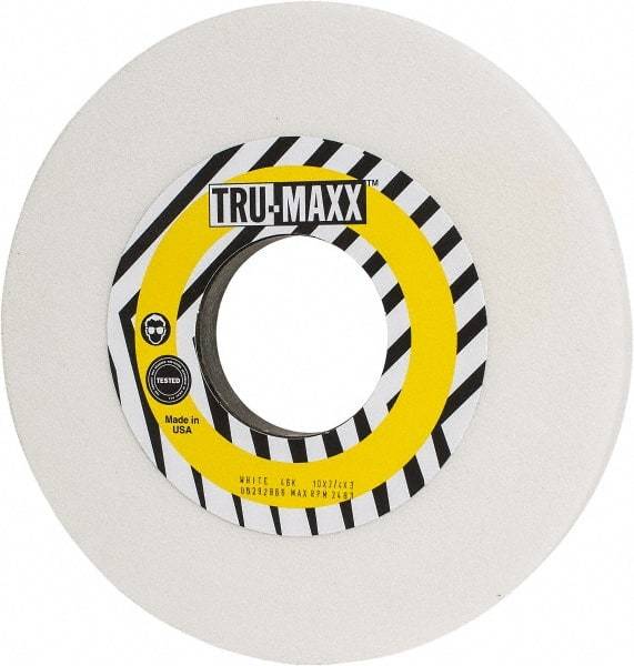 Tru-Maxx - 10" Diam x 3" Hole x 3/4" Thick, K Hardness, 46 Grit Surface Grinding Wheel - Aluminum Oxide, Type 1, Coarse Grade, 2,483 Max RPM, Vitrified Bond, No Recess - Eagle Tool & Supply