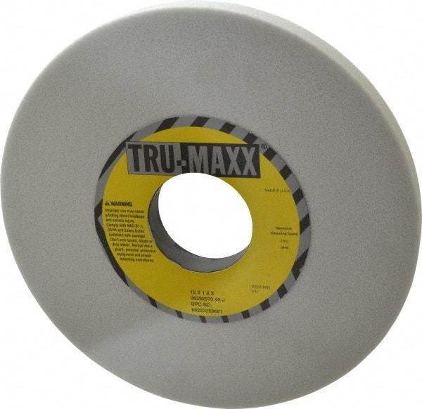 Tru-Maxx - 12" Diam x 3" Hole x 1" Thick, J Hardness, 46 Grit Surface Grinding Wheel - Aluminum Oxide, Type 1, Coarse Grade, 2,705 Max RPM, Vitrified Bond, No Recess - Eagle Tool & Supply