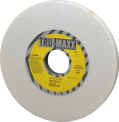 Tru-Maxx - 6" Diam x 1-1/4" Hole x 1/2" Thick, J Hardness, 60 Grit Surface Grinding Wheel - Aluminum Oxide, Type 1, Medium Grade, 5,410 Max RPM, Vitrified Bond, No Recess - Eagle Tool & Supply