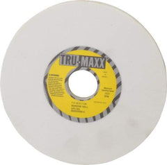 Tru-Maxx - 7" Diam x 1-1/4" Hole x 1/2" Thick, J Hardness, 100 Grit Surface Grinding Wheel - Aluminum Oxide, Type 1, Fine Grade, 3,600 Max RPM, Vitrified Bond, No Recess - Eagle Tool & Supply