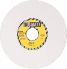 Tru-Maxx - 7" Diam x 1-1/4" Hole x 1/4" Thick, J Hardness, 100 Grit Surface Grinding Wheel - Aluminum Oxide, Type 1, Fine Grade, 3,600 Max RPM, Vitrified Bond, No Recess - Eagle Tool & Supply