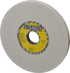 Tru-Maxx - 7" Diam x 1-1/4" Hole x 1/2" Thick, L Hardness, 60 Grit Surface Grinding Wheel - Aluminum Oxide, Type 1, Medium Grade, 3,600 Max RPM, Vitrified Bond, No Recess - Eagle Tool & Supply