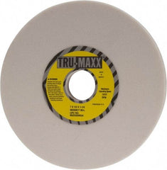 Tru-Maxx - 7" Diam x 1-1/4" Hole x 1/2" Thick, L Hardness, 80 Grit Surface Grinding Wheel - Aluminum Oxide, Type 1, Medium Grade, 3,600 Max RPM, Vitrified Bond, No Recess - Eagle Tool & Supply