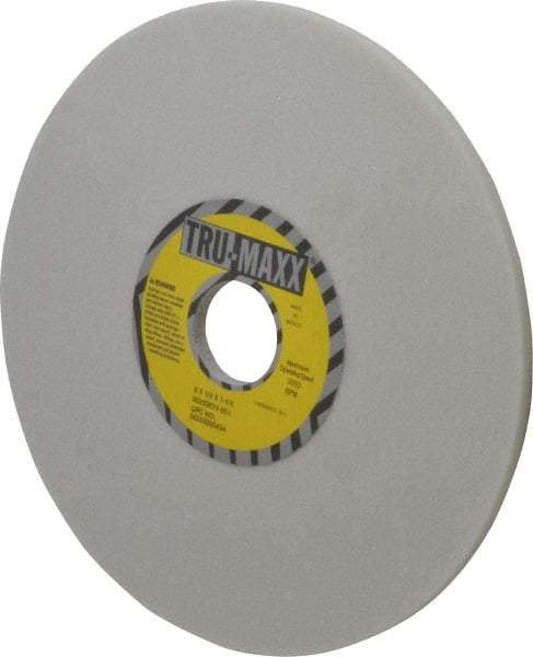 Tru-Maxx - 8" Diam x 1-1/4" Hole x 1/4" Thick, I Hardness, 60 Grit Surface Grinding Wheel - Aluminum Oxide, Type 1, Medium Grade, 3,600 Max RPM, Vitrified Bond, No Recess - Eagle Tool & Supply