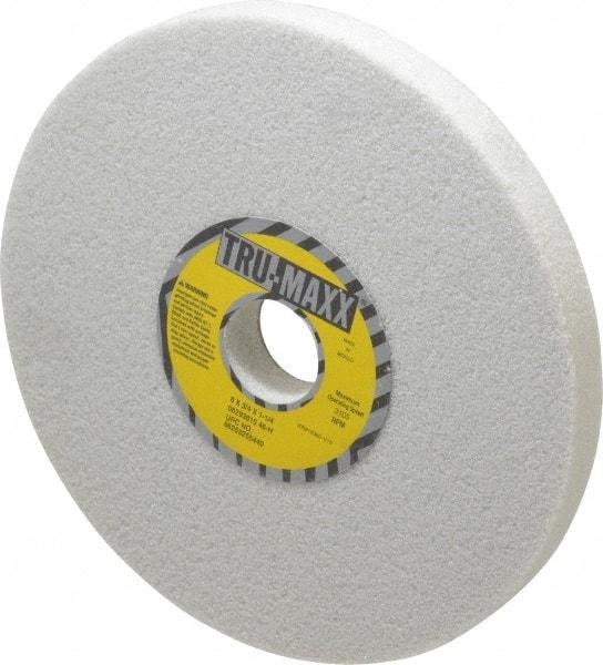 Tru-Maxx - 8" Diam x 1-1/4" Hole x 3/4" Thick, H Hardness, 46 Grit Surface Grinding Wheel - Aluminum Oxide, Type 1, Coarse Grade, 3,105 Max RPM, Vitrified Bond, No Recess - Eagle Tool & Supply
