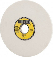 Tru-Maxx - 8" Diam x 1-1/4" Hole x 1/2" Thick, K Hardness, 100 Grit Surface Grinding Wheel - Aluminum Oxide, Type 1, Fine Grade, 3,600 Max RPM, Vitrified Bond, No Recess - Eagle Tool & Supply