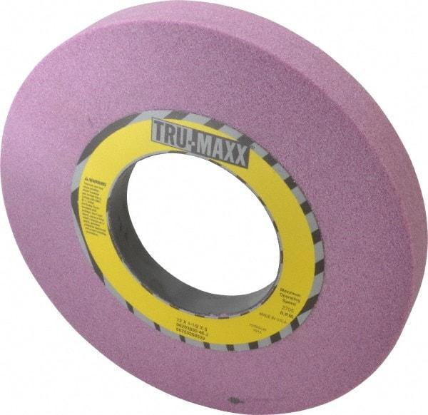 Tru-Maxx - 12" Diam x 5" Hole x 1-1/2" Thick, J Hardness, 46 Grit Surface Grinding Wheel - Aluminum Oxide, Type 5, Coarse Grade, 2,705 Max RPM, Vitrified Bond, One-Side Recess - Eagle Tool & Supply