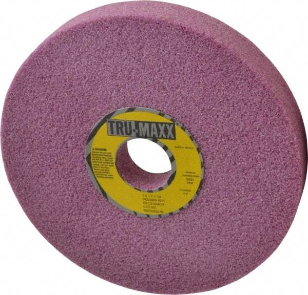 Tru-Maxx - 7" Diam x 1-1/4" Hole x 1" Thick, H Hardness, 46 Grit Surface Grinding Wheel - Aluminum Oxide, Type 5, Coarse Grade, 3,600 Max RPM, Vitrified Bond, One-Side Recess - Eagle Tool & Supply