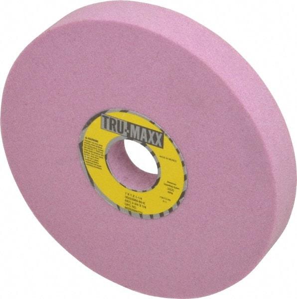 Tru-Maxx - 7" Diam x 1-1/4" Hole x 1" Thick, K Hardness, 60 Grit Surface Grinding Wheel - Aluminum Oxide, Type 5, Medium Grade, 3,600 Max RPM, Vitrified Bond, One-Side Recess - Eagle Tool & Supply