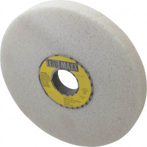 Tru-Maxx - 7" Diam x 1-1/4" Hole x 3/4" Thick, G Hardness, 46 Grit Surface Grinding Wheel - Aluminum Oxide, Type 1, Coarse Grade, 3,600 Max RPM, Vitrified Bond, No Recess - Eagle Tool & Supply