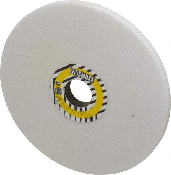 Tru-Maxx - 8" Diam x 1-1/4" Hole x 1/2" Thick, H Hardness, 46 Grit Surface Grinding Wheel - Aluminum Oxide, Type 1, Coarse Grade, 3,600 Max RPM, Vitrified Bond, No Recess - Eagle Tool & Supply