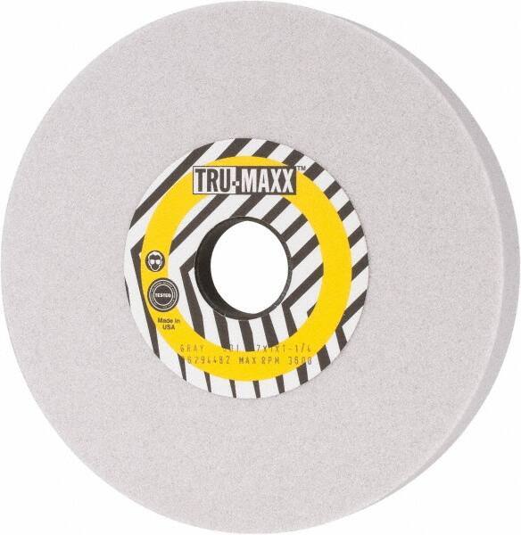 Tru-Maxx - 7" Diam x 1-1/4" Hole x 1" Thick, I Hardness, 60 Grit Surface Grinding Wheel - Aluminum Oxide, Type 5, Medium Grade, 3,600 Max RPM, Vitrified Bond, One-Side Recess - Eagle Tool & Supply
