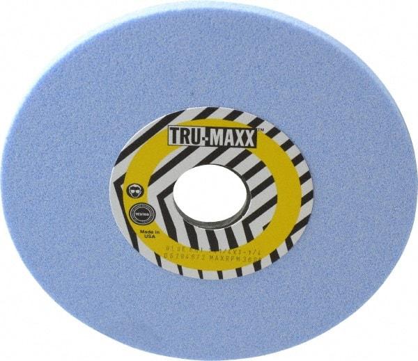 Tru-Maxx - 7" Diam x 1-1/4" Hole x 1/4" Thick, I Hardness, 60 Grit Surface Grinding Wheel - Ceramic, Type 1, Medium Grade, 3,600 Max RPM, Vitrified Bond, No Recess - Eagle Tool & Supply