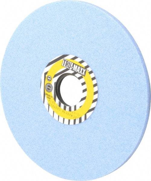 Tru-Maxx - 7" Diam x 1-1/4" Hole x 1/4" Thick, J Hardness, 60 Grit Surface Grinding Wheel - Ceramic, Type 1, Medium Grade, 3,600 Max RPM, Vitrified Bond, No Recess - Eagle Tool & Supply