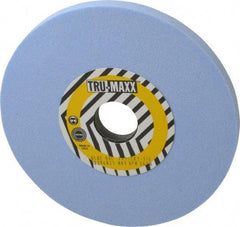 Tru-Maxx - 7" Diam x 1-1/4" Hole x 1/2" Thick, L Hardness, 80 Grit Surface Grinding Wheel - Ceramic, Type 1, Medium Grade, 3,600 Max RPM, Vitrified Bond, No Recess - Eagle Tool & Supply