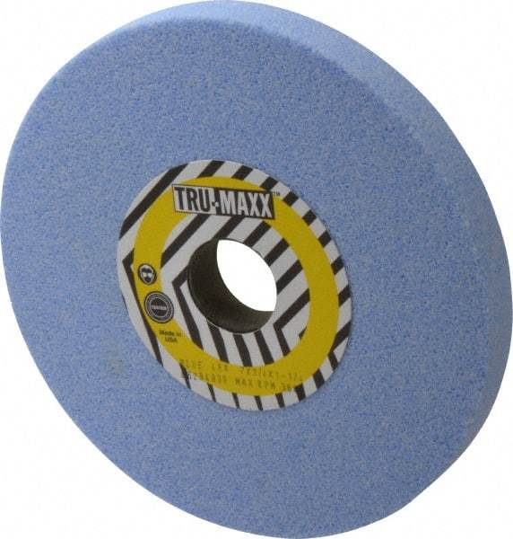 Tru-Maxx - 7" Diam x 1-1/4" Hole x 3/4" Thick, K Hardness, 46 Grit Surface Grinding Wheel - Ceramic, Type 1, Coarse Grade, 3,600 Max RPM, Vitrified Bond, No Recess - Eagle Tool & Supply