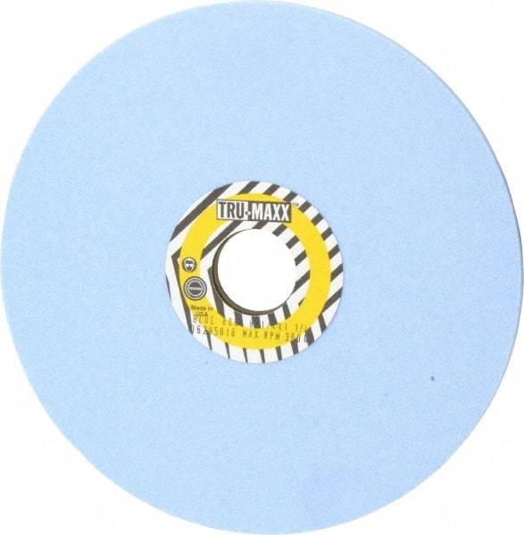 Tru-Maxx - 8" Diam x 1-1/4" Hole x 1/4" Thick, K Hardness, 80 Grit Surface Grinding Wheel - Ceramic, Type 1, Medium Grade, 3,600 Max RPM, Vitrified Bond, No Recess - Eagle Tool & Supply