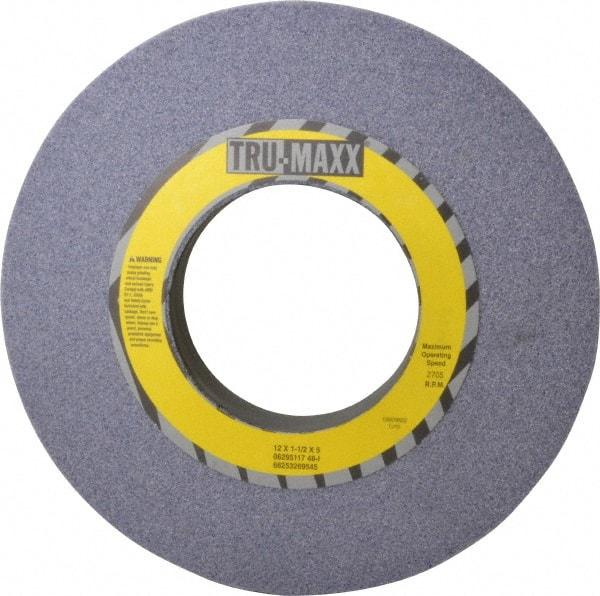 Tru-Maxx - 12" Diam x 5" Hole x 1-1/2" Thick, I Hardness, 46 Grit Surface Grinding Wheel - Aluminum Oxide, Type 1, Coarse Grade, 2,705 Max RPM, Vitrified Bond, No Recess - Eagle Tool & Supply