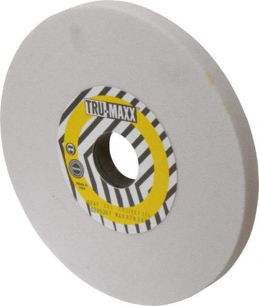 Tru-Maxx - 7" Diam x 1-1/4" Hole x 1/2" Thick, J Hardness, 80 Grit Surface Grinding Wheel - Aluminum Oxide, Type 1, Medium Grade, 3,600 Max RPM, Vitrified Bond, No Recess - Eagle Tool & Supply