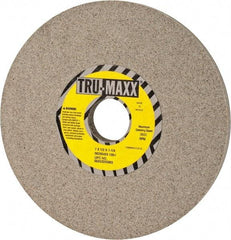 Tru-Maxx - 7" Diam x 1-1/4" Hole x 1/2" Thick, I Hardness, 100 Grit Surface Grinding Wheel - Aluminum Oxide, Type 1, Fine Grade, 3,600 Max RPM, Vitrified Bond, No Recess - Eagle Tool & Supply