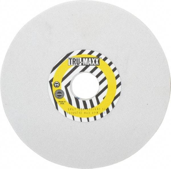 Tru-Maxx - 8" Diam x 1-1/4" Hole x 1/4" Thick, K Hardness, 80 Grit Surface Grinding Wheel - Aluminum Oxide, Type 1, Medium Grade, 3,600 Max RPM, Vitrified Bond, No Recess - Eagle Tool & Supply