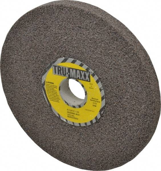 Tru-Maxx - 8" Diam x 1-1/4" Hole x 3/4" Thick, H Hardness, 46 Grit Surface Grinding Wheel - Aluminum Oxide, Type 1, Coarse Grade, 3,105 Max RPM, Vitrified Bond, No Recess - Eagle Tool & Supply