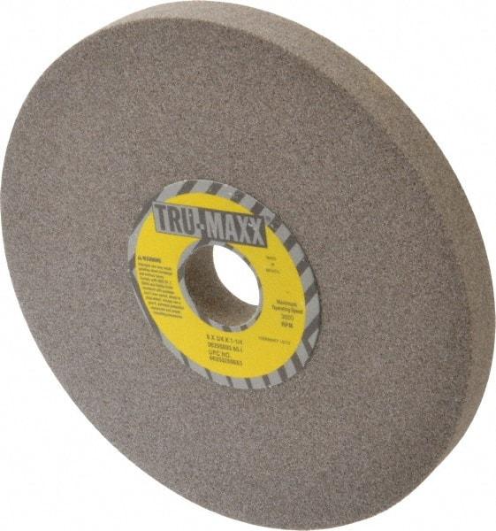Tru-Maxx - 8" Diam x 1-1/4" Hole x 3/4" Thick, I Hardness, 60 Grit Surface Grinding Wheel - Aluminum Oxide, Type 1, Medium Grade, 3,600 Max RPM, Vitrified Bond, No Recess - Eagle Tool & Supply