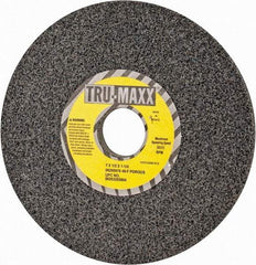 Tru-Maxx - 7" Diam x 1-1/4" Hole x 1/2" Thick, F Hardness, 46 Grit Surface Grinding Wheel - Aluminum Oxide, Type 1, Coarse Grade, 3,600 Max RPM, Vitrified Bond, No Recess - Eagle Tool & Supply