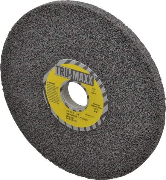 Tru-Maxx - 8" Diam x 1-1/4" Hole x 1/2" Thick, H Hardness, 46 Grit Surface Grinding Wheel - Aluminum Oxide, Type 1, Coarse Grade, 3,600 Max RPM, Vitrified Bond, No Recess - Eagle Tool & Supply