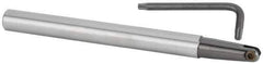 Kennametal - 1" Cut Diam, 1/2" Max Depth of Cut, 37.5mm Shank Diam, 210.06mm OAL, Indexable Ball Nose End Mill - 100.08mm Head Length, Straight Shank, KDMB Toolholder, KDMB 1000.. Insert - Eagle Tool & Supply