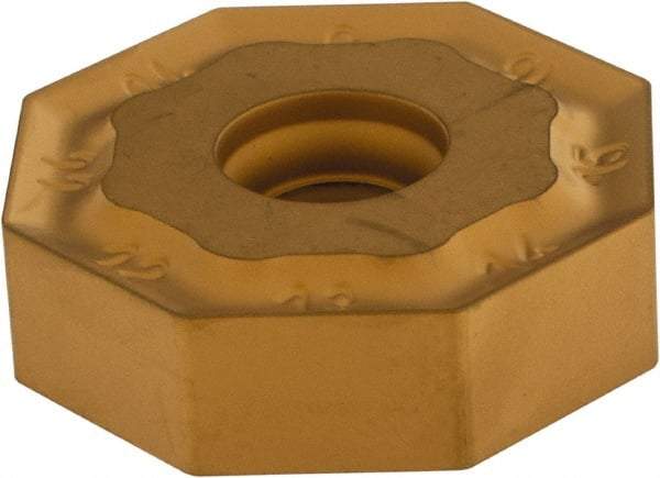 Iscar - ONMU080608 TN Grade IC4100 Carbide Milling Insert - TiCN/Al2O3/TiN Finish, 0.2362" Thick, 0.7953" Inscribed Circle, 0.8mm Corner Radius - Eagle Tool & Supply