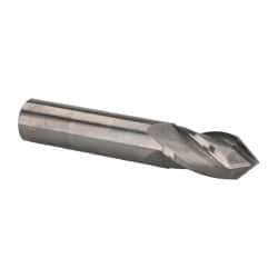 Accupro - 5/8" Diam, 1-1/4" LOC, 4 Flute, 90° Point Angle, Solid Carbide Drill Mill - Uncoated, 3-1/2" OAL, 5/8" Shank Diam - Eagle Tool & Supply