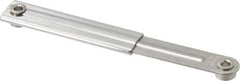 Sugatsune - 4-13/32" OAL x 39/64" Wide, 13.2 Lb Capacity, Ultra Mini Lid Stay - Only One Stay per Lid Required, 5/32" Mounting Hole Diam, 90° Max Opening, Polished 304 & 303 Stainless Steel & Polyacetal - Eagle Tool & Supply
