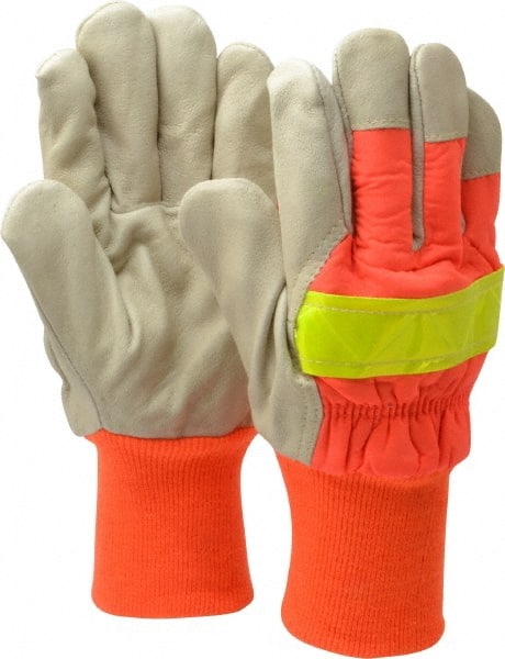 PIP - Size L (9) Grain Pigskin Cold Protection High Visibility Work Gloves - Eagle Tool & Supply