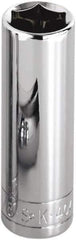 SK - 9/16", 1/2" Drive, Deep Hand Socket - 6 Points, Steel, Chrome Finish - Eagle Tool & Supply