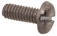 Value Collection - M2.5x0.45 Metric Coarse, 6mm Length Under Head Slotted Drive Machine Screw - Pan Head, Grade 18-8 & A2 Stainless Steel, Uncoated, Without Washer - Eagle Tool & Supply