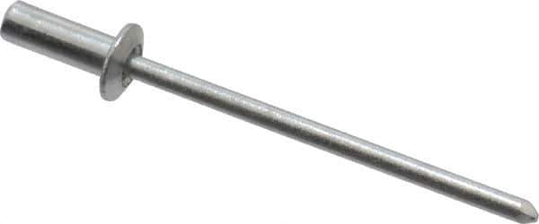 RivetKing - Size 42 Dome Head Aluminum Closed End Sealing Blind Rivet - Aluminum Mandrel, 0.063" to 1/8" Grip, 1/4" Head Diam, 0.129" to 0.133" Hole Diam, 0.36" Length Under Head, 1/8" Body Diam - Eagle Tool & Supply