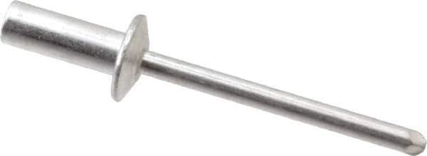 RivetKing - Size 64 Dome Head Aluminum Closed End Sealing Blind Rivet - Aluminum Mandrel, 0.188" to 1/4" Grip, 3/8" Head Diam, 0.192" to 0.196" Hole Diam, 0.531" Length Under Head, 3/16" Body Diam - Eagle Tool & Supply