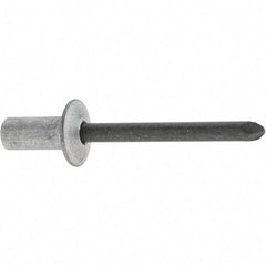 RivetKing - Size 84 Dome Head Aluminum Closed End Sealing Blind Rivet - Steel Mandrel, 1/8" to 1/4" Grip, 1/2" Head Diam, 0.257" to 0.261" Hole Diam, 0.57" Length Under Head, 1/4" Body Diam - Eagle Tool & Supply